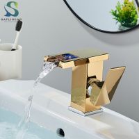 LED Black Basin Faucet Tall And Short Tap Bathroom Single Handle Cold and Hot Water Flow Produces Electricity