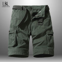 Summer New Mens Loose Cargo Shorts 2022 Summer Cotton Loose Tactical Joggers Shorts Men Multiple Pockets Work Casual Short Pants