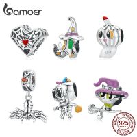 ✽♠ Bamoer Halloween Series Charm 6 types 100 Sterling Silver 925 Fit Bracelet DIY Jewelry Making Fashion Accessories SCC1955