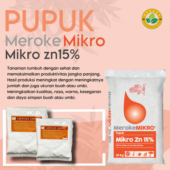 Pupuk Meroke Mikro Zn Edta Gr Kemasan Repack Hidroponik Lazada Indonesia