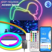 ได้✒♙16ig3506 RGB Luzes Corda Com Música แถบไฟซิลิโคนเชื่อม28 Chaves Remoto Quarto E E E Sala De Estar 84LEDs Por M 10M 32.8ft