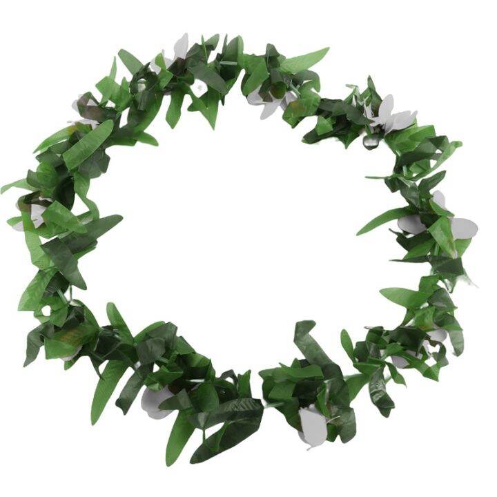 luau-leis-3-pcs-artificial-flowers-tropical-hawaiian-lei-leaf-necklaces-for-hula-costume-and-beach-party