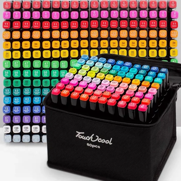 Touch raven double-headed marker set touch genuine students with 48 ...