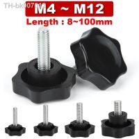 ❏  Star-Shaped Thumb Screw M4 M5 M6 M8 M10 M12 Plastic Handle Plum Hand Tighten Screw Tightening Nuts Mechanical Knob Carbon Steel