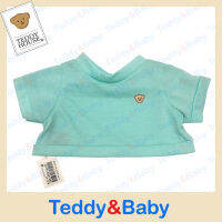 Teddy House : ชุดตุ๊กตา เสื้อยืดปักโลโก้ Summer (ฟ้า)  ขนาด 14 นิ้ว