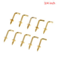 Jingg 10pcs L Shape Dresser CUP hooks สกรูมุมขวา7สไตล์แขวนเหล็กแขวน