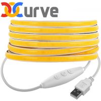 8mm PCB High Density FOB COB Led Lights DC5V FCOB 320 LEDs USB LED Light Strip RA90 Flexible from 3000K to 6000K Linear Dimmable