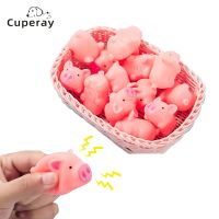 Pet Toy Cute Pink Pig Squeeze Squeaky Sound Soft Rubber Mini Toy Chew Interactive Games Training Funny Toy Pet Supplies 10pcs Toys