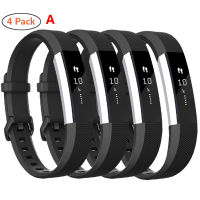 4แพ็คสายรัดเข้ากันได้กับ Fitbit Alta/อัลต้า HR สายรัดข้อมือสายรัดเปลี่ยนซิลิโคนเจลนิ่มสำหรับผู้หญิงผู้ชาย