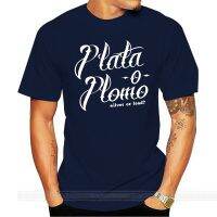 P Lata O Plomo เสื้อยืด Tee สักสไตล์โคลอมเบียยาเสพติดลอร์ด P Ablo Narco E Scobar U Nisex หลวมพอดีเสื้อทีที่มีคุณภาพสูงแขนสั้น