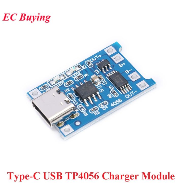 5pcs Type C Usb 5v 1a 18650 Tp4056 Lithium Battery Charger Module Charging Board Type C With 