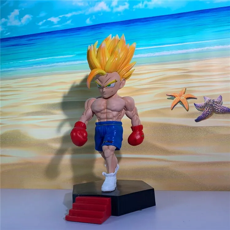 Anime Dragon Ball Estatueta GK Primo Irmão Muscle Fitness Series Son Gohan  Vegeta Figura de Ação