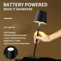 【YD】 Cordless Table Lamp Bedside USB Rechargeable Night Dimmable Desk Bedroom