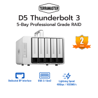 TerraMaster D5 Thunder Bolt 3  5-Bay Professional-Grade RAID  อุปกรณ์จัดเก็บข้อมูล TerraMaster D5 Thunder Bolt 3 5-Bay RAID ระดับมืออาชีพ