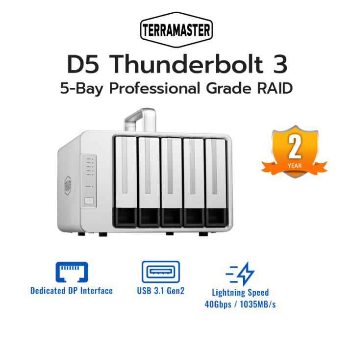 terramaster-das-d5-thunderbolt-3-raid-ntfs-apfs-mac-os-fat32-ext4-exfat-80tb-16-tb-drive-x-5-usb-3-1-gen2-host