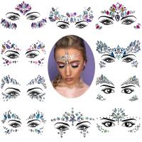 【hot】♚▧  Face Sticker Music Rhinestone Eyebrow Decoration Jewels