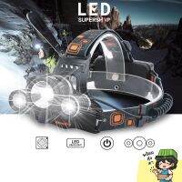 ส่งฟรี ?ลดแรงไฟฉาย LED ไฟฉายคาดหัว 3T6 RJ-3000 HEADLIGHT ไฟคาดหัว ไฟฉายคาดหัวแรงสูง ใช้งานง่าย 5 โหมด ไฟส่องกบ หัวไฟฉาย ไฟส่องปลา