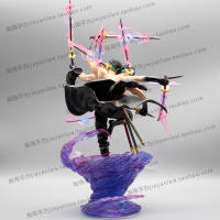 ใหม่35ซม. Roronoa Zoro รูป9ดาบสไตล์ Ashura Gk Figurine Light PVC รูปปั้นคอลเลกชันตกแต่งของเล่น