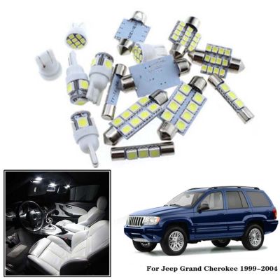 18x Interior DC 12V 6000K LED Lights Package Kit For 1999-2004 Jeep Grand Cherokee WJ T10 LED COB Reverse Light Bulbs  LEDs  HIDs