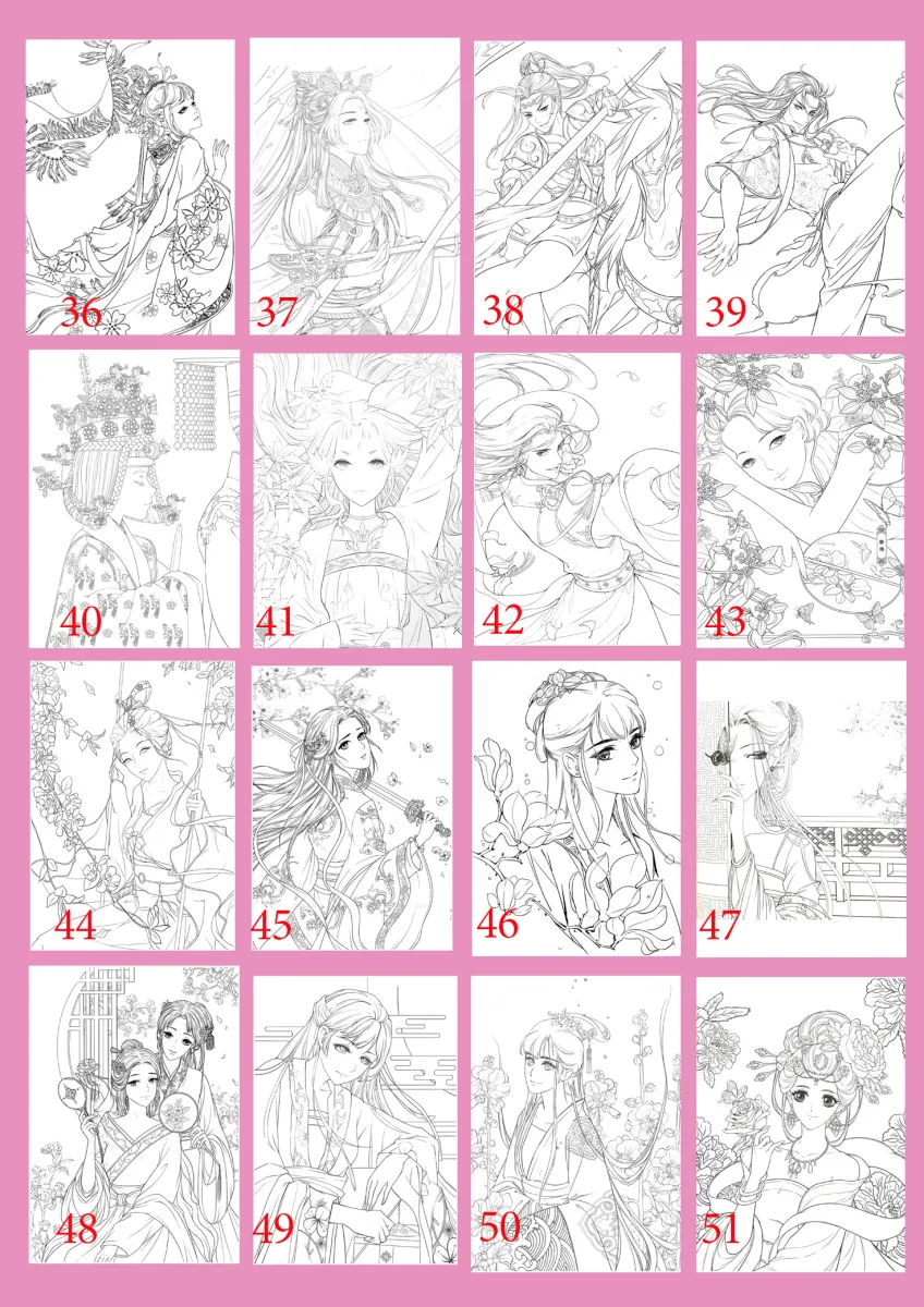 Bộ 30 Tranh Tô Màu Nước,Dạ,Sáp.Nội Dung Manga, Manhua Khổ A4- Chất Giấy  Dày,Sần 200Gsm | Lazada.Vn