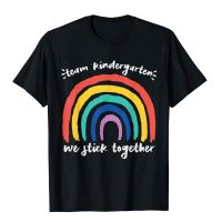 TEAM KINDERGARTEN We Stick Together Rainbow Teacher Student T-Shirt Tops Shirt Cute 3D Printed Cotton Mens T Shirt 3D Printed