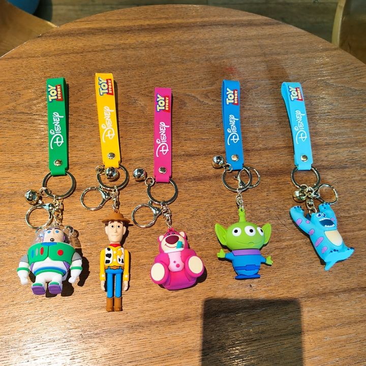 hz-toy-story-key-chain-sullivan-buzz-lightyear-lotso-alien-woody-strawberry-bear-toy-pendant-pvc-key-ring-zh