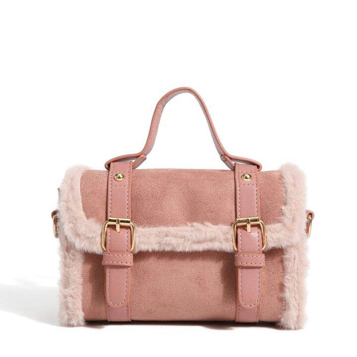 2023-zara-lamb-ขนสัตว์กระเป๋าผ้ากำมะหยี่ฤดูใบไม้ร่วงและฤดูหนาวใหม่-high-end-one-กระเป๋าถือสะพายไหล่-all-match-กระเป๋าหิ้ว