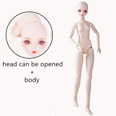 13 BJD Joint Body Doll body has makeupno makeup head can be opened high quality 62cm for Girl gift MMGIRL