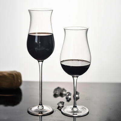 Dahua แก้วไวน์โซเดียมแคลเซียมแก้วไวน์แดงสไตล์ยุโรป,ถ้วยไวน์เสริมปากกว้างถ้วยไวน์เบอร์กันดีเปิดปากแบบย้อนกลับชุดไวน์ขายาว