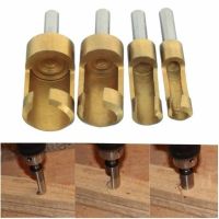 GJPJ-4pcs/set Titanium Coated Shank Barrel Cork Drill Bit Plug Cutter Bored Hole Tenon Drills Hole Saw Arbors Woodwork Tools