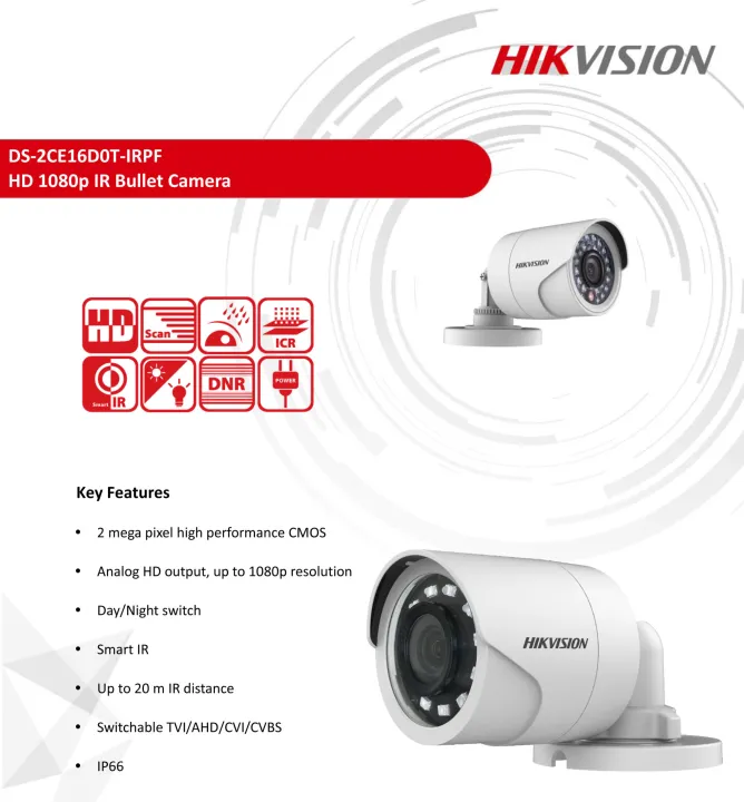 Hikvision Brand Outdoor Type Waterproof Security Camera Model(DS