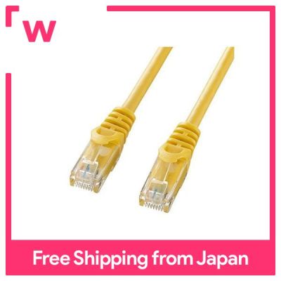 SANWA สาย LAN CAT6 (3ม.) UTP 1 Gbps/ 250MHz RJ45 Claw Break Prevention LA-Y6-03Y สีเหลือง