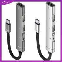 VHOIC 4 in 1 การถ่ายโอนข้อมูล แท่นวางอุปกรณ์ Pd ชาร์จไฟ ตัวแยกสัญญาณ USB ฮับ Type-C Expander