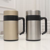 Stainless Steel Thermos Cup Gift Mens Business Office Cup With Handle Filter Mesh Tea Cup LOGO 【Bottle】