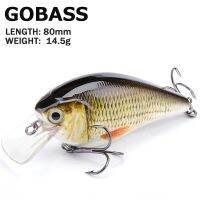 [HOT LIAXLLWISAAZH 534] GOBASS Pike Wobblers Minnow เหยื่อสำหรับอุปกรณ์ตกปลาเบส14.5G 80Mm Rattling เหยื่อ Crankbait Fishing Tackle เหยื่อประดิษฐ์