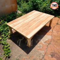 TMD โต๊ะญี่ปุ่นไม้สัก โต๊ะนั่งพื้น โต๊ะไม้สักแท้ โต๊ะทำงาน โต๊ะทานข้าว งานไม้สัก ขนาด 120*80*35 ซม. (งานดิบไม่ทำสี) Table. โต๊ะกาแฟ