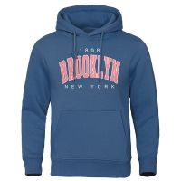 1898 Usa City Letter, Brooklyn, New York Hoodies Men Street Warm Sweatshirt Pullover Clothes Pocket Loose Sportswears Size XS-4XL