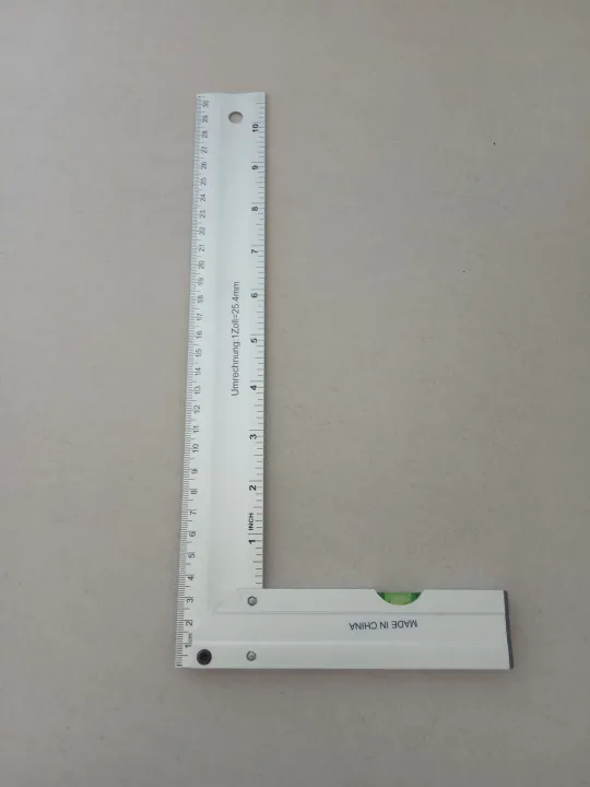 Aluminum Squala L Square Angle Ruler With Level Bar 30cm Lazada Ph