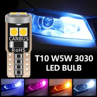 W5W แอลอีดี Canbus รถจักรยานยนต์1ชิ้นไฟเก๋ง T10 194 501 6SMD 3030อุปกรณ์ไฟ Led แผ่นลิ่มหลอดไฟไฟโดมไม่มีข้อผิดพลาด12V 6000K