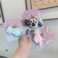 Starbuck 2022ฤดูใบไม้ผลิน่ารัก Cat Paw จี้ Plush Ball สีเขียวสีชมพูกาแฟ Key Chain