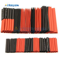 127Pcs Red Black Heat Shrink Tubing Polyolefin 2:1 Electrical Wrap Wire Cable Sleeves Insulation Shrinkable Tube Assortment Kit Cable Management