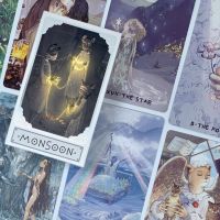 Monsoon Tarot Standard พร้อมคู่มือ การ์ตูนญี่ปุ่น  ไพ่ทาโรต์ 78ใบ ไพ่ทาโร่ แท้ น่ารัก สวย ดูดวงไพ่ยิปซี Rider Waite ไพ่ Tarot 78 Tarot Cards Tarot Deck Cute Tarot Card Major Arcana