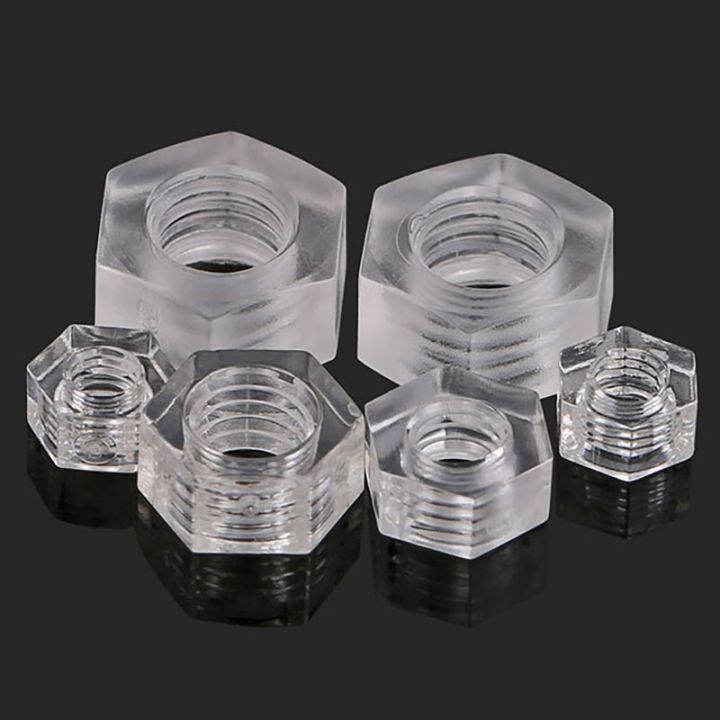 clear-nylon-hex-full-nuts-transparent-plastic-hexagon-nut-m3-m4-m5-m6-10-50pcs