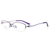 【LZ】✓✽  Pure Titanium Glasses Prescription Glasses Half-Frame Business Womens Glasses Frame High Quality Optical Frames 7883