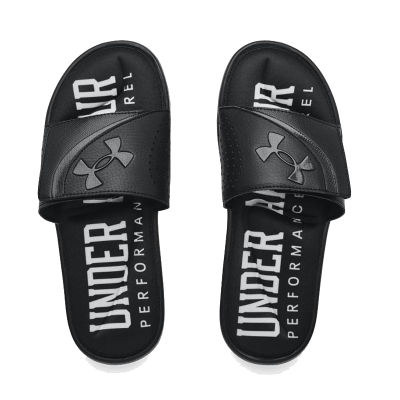 Under Armour รองเท้าแตะผู้ชาย Mens UA Ignite VI Graphic Strap Slides 3024451-001 (Black) สินค้าลิขสิทธิ์แท้