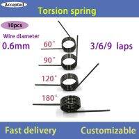 Wire Diameter 0.6mm Angle 60/90/120/180 Degree Torsion Spring V-Shaped Torsion Spring (10PCS)