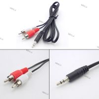 3.5mm Male Stereo To 2 RCA Connector Audio Speaker AV Adapter Cables Extension Cord Line WB6