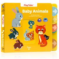 Push and pull mechanism operation Book Animal Babies English original picture book baby animals large paperboard Book Children stem enlightenment picture book childrens English learning animal cognition popular science picture book twirl