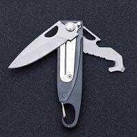 【CW】 New Keychain Folding Multi-function Personality Bottle Opener Rope Cutter Screwdriver