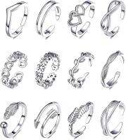 D049 Amazons new 12pcs retro beach foot ring personality hollow love retro womens foot ring